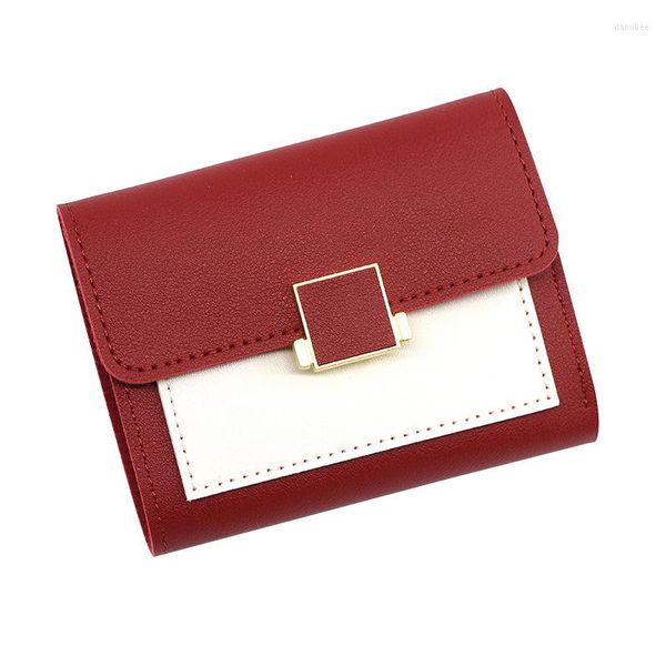 Wallets Leather Women Hasp Lady Money Bags Zipper Coin Burse Woman Woman Short Cartle Id Card Police Polícia