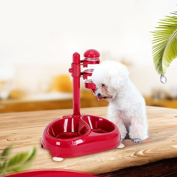 Alimentazione per animali domestici Fontana automatica per bevande sospese Ciotole per alimenti Bottiglia d'acqua Bollitore per gatti Ciotola per alimenti per cani Forniture per animali Dispensazione di cibo per cani