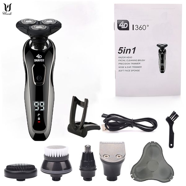 Электрические бритвы Electric Razor Electric Shaver Hair Cuting Shaving Machine для мужчин Clipper Beard Trimmer Trimmer Beaver 100% Вода быстрая зарядка 230511