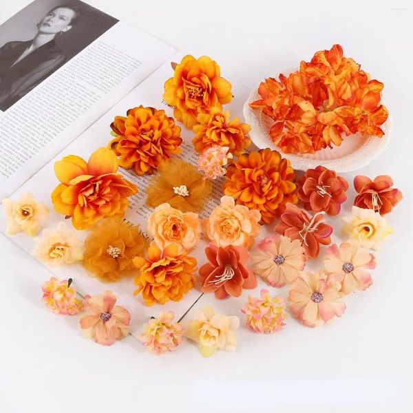 Декоративные цветы искусственная цветочная головка имитация Материал упаковка поддельный шелк