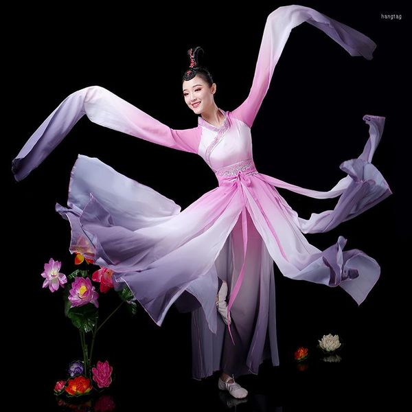 Stage Wear Sleeves Abbigliamento da ballo Costumi Hanfu per adulti in stile cinese classico elegante da donna