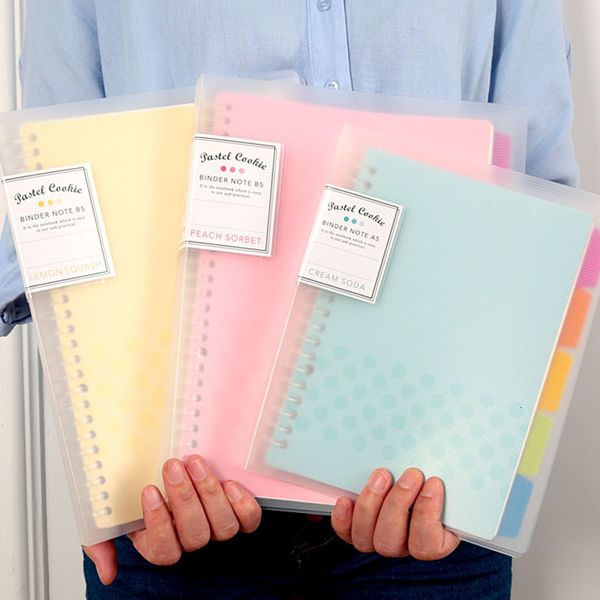 Block notes KOKUYO Pastel Cookie Binder Note A5 B5 Campus Quaderno a fogli mobili Memo Diario Ufficio File indice Scuola Cancelleria giapponese F677 230511