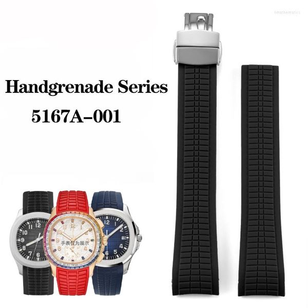 Uhrenarmbänder Silikonkautschuk-Armband Herren Wasserdichtes Sportarmband für 5164 5167 5167A-001 Armband 21 mm
