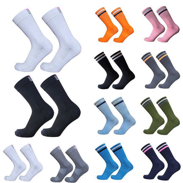 Sportsocken Neue Rapha Rennrad Gestreifte Socken Männer und Frauen Atmungsaktive Fahrradsocken Outdoor-Sport Racing Radfahren Socken P230511