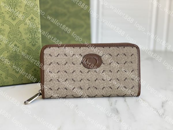 AAA-Designer-Geldbörse, Luxus-Geldbörsen, ineinandergreifende Clutch-Geldbörse mit doppeltem durchgehendem Reißverschluss, 673003, geprägte Reißverschlusstaschen, Leder-Geldbörse