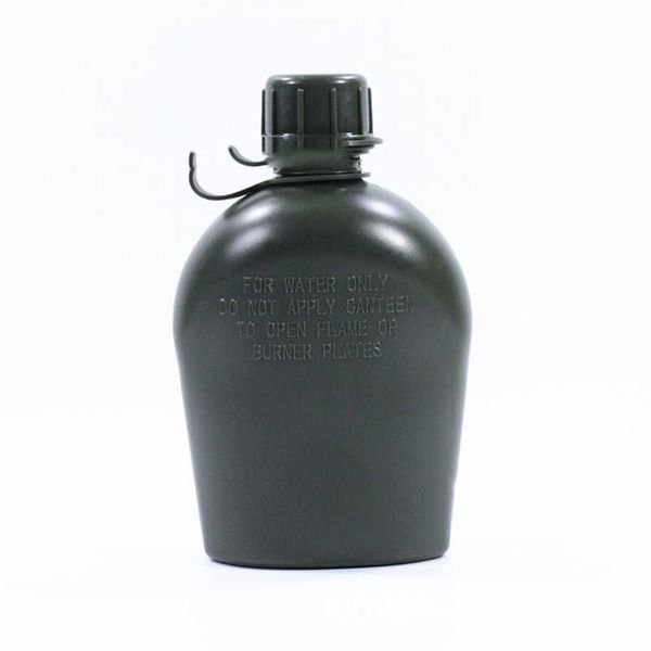 Nuovo DEOUNY Boccetta di plastica dell'esercito Bottiglia Boccetta di addestramento militare e scatola di pranzo in alluminio 3 pezzi Bottiglia d'acqua vintage da esterno 800ml