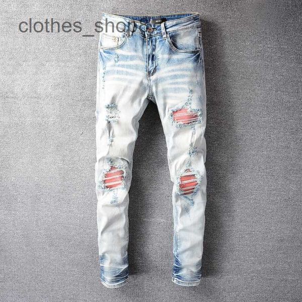 Designer Jeans Herren Jean Amirres Denim Mens Hosen Neue US-Freizeit Hip Hop High Street Abgenutzte gewaschene Speckled Slim Fit Jeans Männlich #807 DD3D