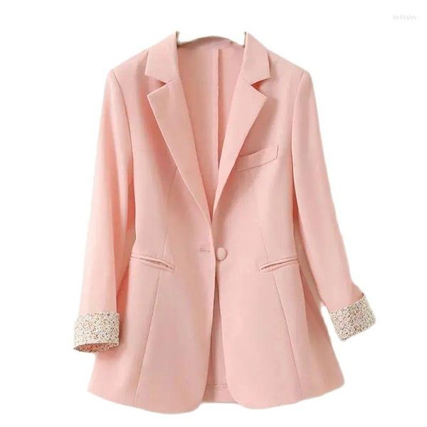 Costumes pour femmes femmes Blazer blanc mince trois-quarts à manches costume mince Simple veste femme 2023 été mode coréenne