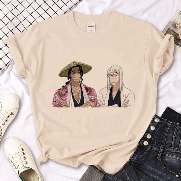 T-shirt feminina Bleach tee de mangá de mangá menino Anime Y2K Designer Roupas P230510