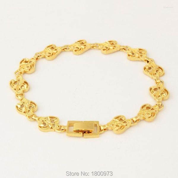 Braccialetti a maglie Bracciale vintage per donna Uomo12mm18K Gold Filled Plated Modello squisito Bracciali / BraccialettiAfricano / Kenia / Medio Oriente Desigh