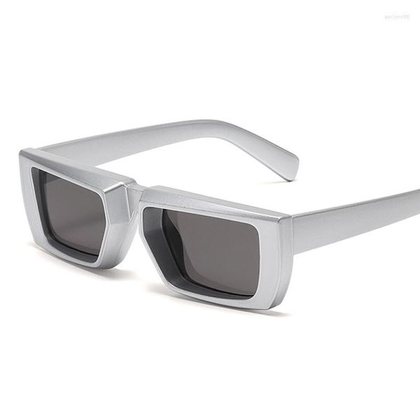 Óculos de sol HBK 2023 Square Retro Man Trend Sol Glasses Sun Glasses Mulheres Y2K Punk Retângulo Aquecida Eyewear UV400