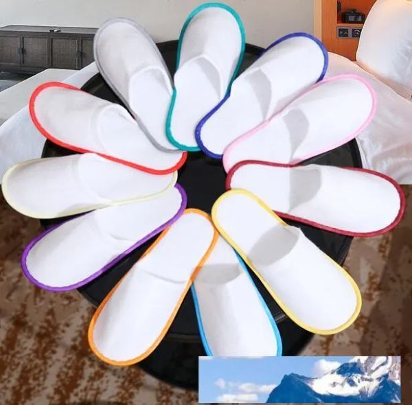 Flipers descartáveis ​​antiLIP Viagem Hotel Spa Home Home Guest Shoes Multicolors Sandals Onetime Sandálias Blindas Profundáveis ​​Respiráveis