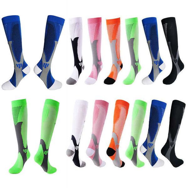 Sports Socks Hot Salking Meias de compressão Sport Meias Médicas Meias de enfermagem impedem as varizes de veias de varizes adequadas para as meias de rugby P230511