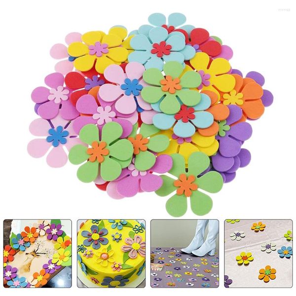 Flores decorativas 120 PCs Adesivo infantil Decoração de parede de sala de aula Diy Scrapbooking adesivo