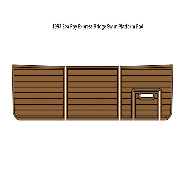1993 Sea Ray Express Bridge Badeplattform-Pad für Boot, EVA-Schaum, Teakdeck-Bodenmatte
