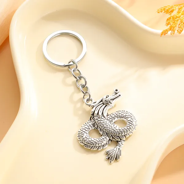 Portachiavi drago cinese, gioielli Dropship regalo per feste portachiavi in metallo fatti a mano di nuova moda
