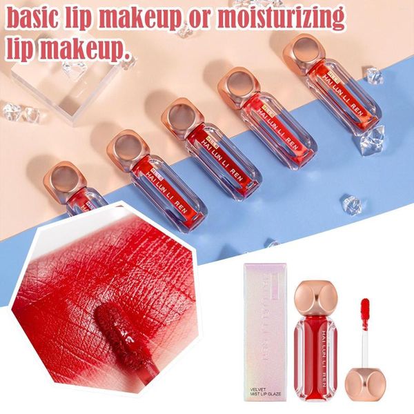 Lipgloss Crushed Gold Glitter Lacquer Moisturizing Mud Velvet Matte Cosmetics Jujube Makeup Red Glaze X9V7