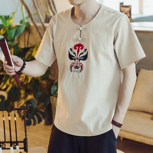 Этническая одежда Топ женщин Лето 2023 Традиционные китайцы для мужчин мужской блузко