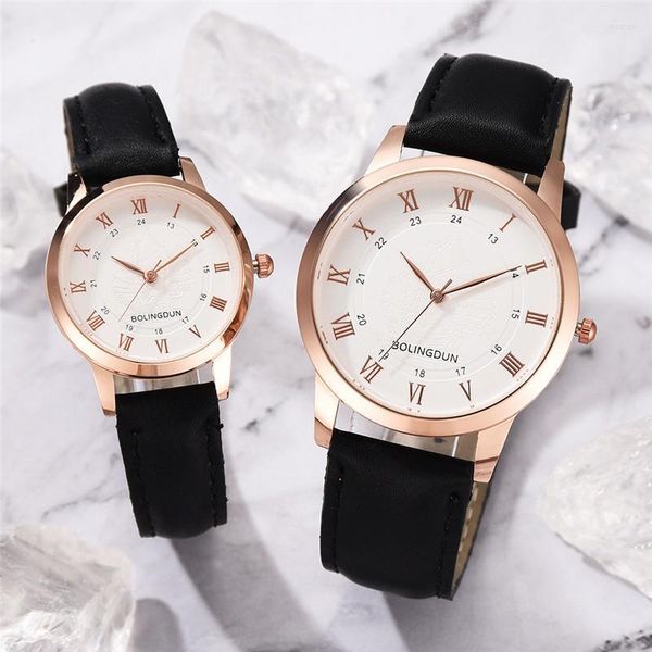 Начатые часы Rome Digital Dial Lovers Women Fashion Watches Zegarek Damski Casual Ladies Quartz Leather Watch Женщина -женщина часы