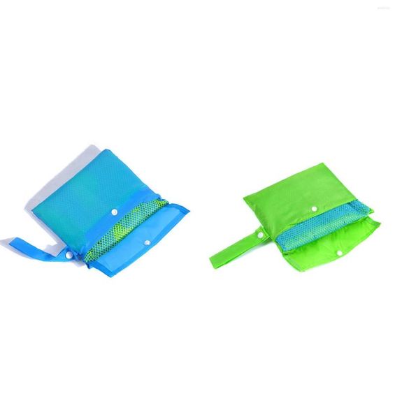 Bolsas de armazenamento Bolsa Tamanho compacto Compacto de equipamentos esportivos Organizador de ferramentas práticas de areia de casca de casca de casca azul verde azul