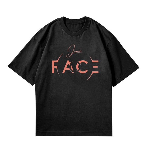 T-shirt girocollo da uomo JIMIN FACE 100% cotone 230511