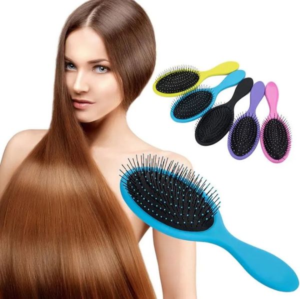 1WET Hanch Dechit Hair Hair Detangler Pincel de massagem com airbags pentes para escova de chuveiro de cabelo molhado 60pcs
