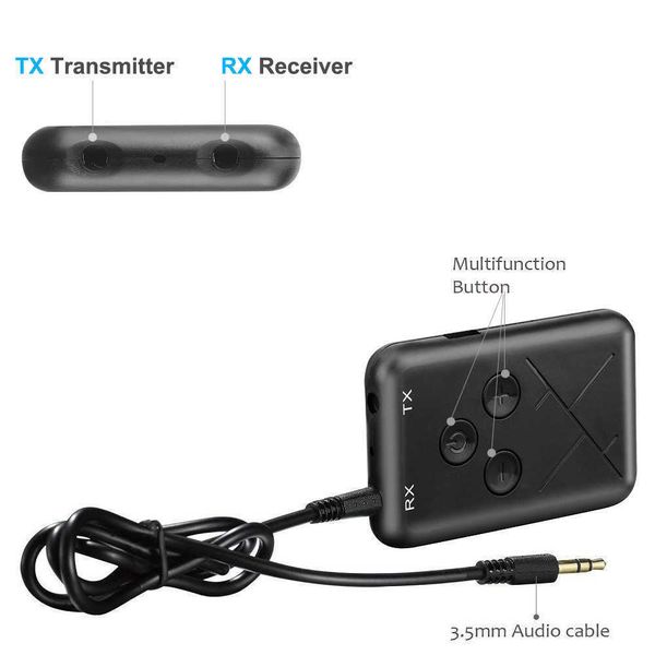 Новый TX10 2-в-1 5.0 Bluetooth беспроводной аудиоситтер приемник 3.5 Адаптер передатчика Bluetooth-приемника