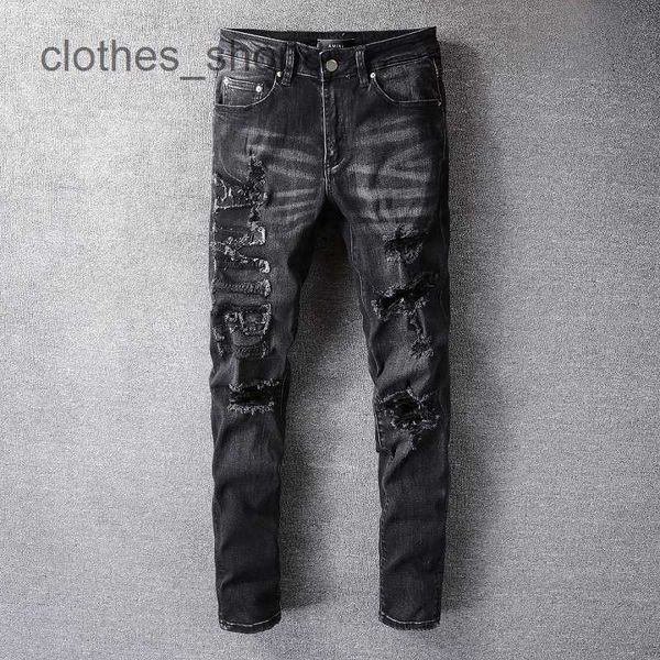Designer Jeans Herren Jean Amirres Denim Herren Hosen Neue US-Freizeit Hip Hop High Street abgenutzte gewaschene Speckled Slim Fit Jeans für Männer #698 HX1N