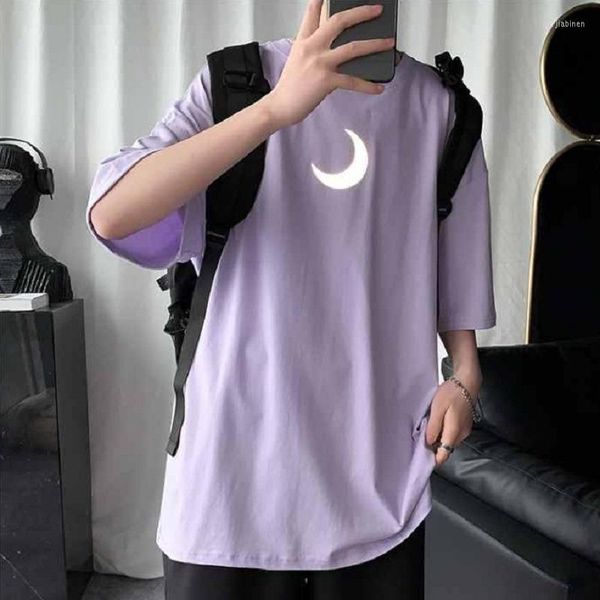 Männer T-shirts T-shirt Männer Und Frauen Sommer 2023 Baumwolle Kurzarm Trend Koreanische Student Jacke Lose Reflektierende Paar T-shirt