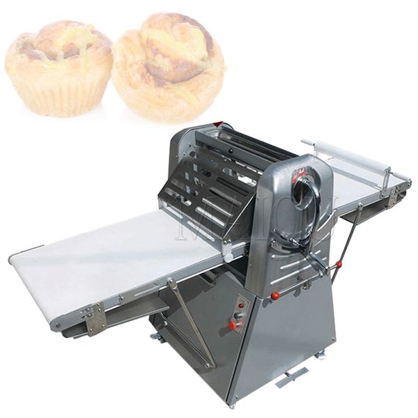 Folhadora de Massa Máquina Automática Roladora de Massa Folhadora Croissants Laminador Encurtador Aço Inoxidável