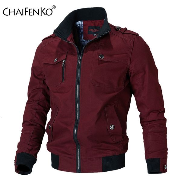 Jackets Men Jackets Bomber Fashion Casual Windbreaker Coat Spring Autumn Outwear Stand Slim Military S 230511