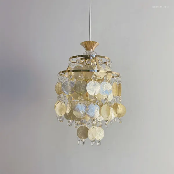 Подвесные лампы скандинавские дизайнерские оболочки светло -классический золотая гостиная потолочный декор.