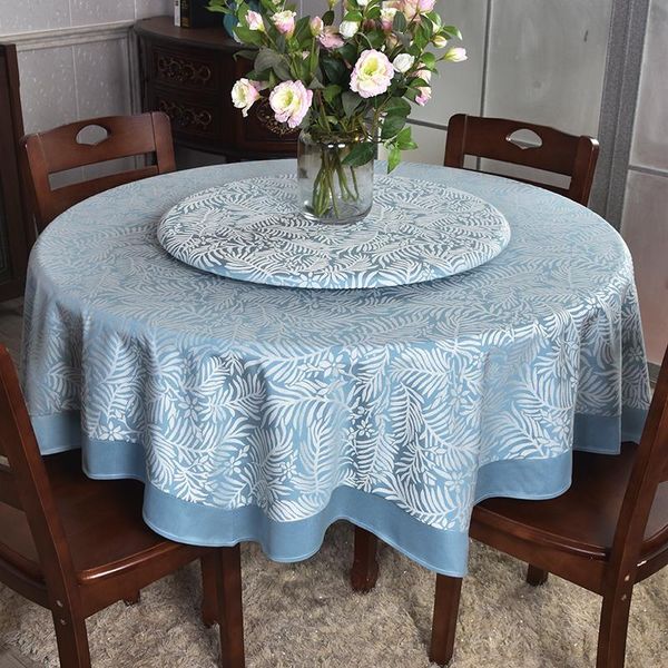 Tischdecke, rund, blau, frisch, für Party, Vintage, quadratisch, Rotholz, 180 cm, nordisches Bankett, Hipster-Kleidung