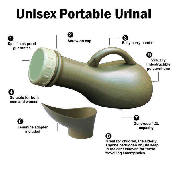 Neue 1000 ml Kunststoff Mobile Urinal Wc Hilfe Flasche Gehen Reisen Camping Auto Toilette Pee Flasche Tragbare Urinal Flasche mit EINER Kappe