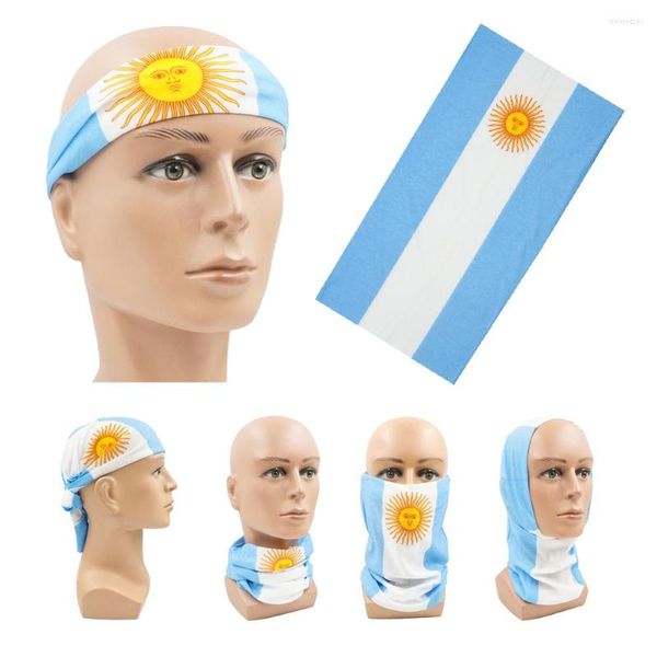 Lenços do verão Summer respirável argentina bandana bandana buffs shield para fãs de futebol da Copa do Mundo Esportes ao ar livre Garda de pescoço Arg arg arg arg