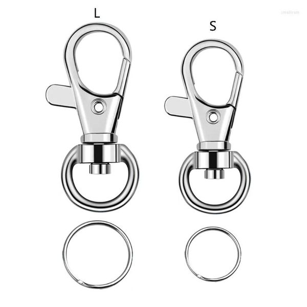 Portachiavi Metallo Mini Girevole Fermagli per aragosta Premium Cordino Snap Ganci chiave per anelli Cerniere Artigianato Clip Gioielli Portachiavi Commerci all'ingrosso