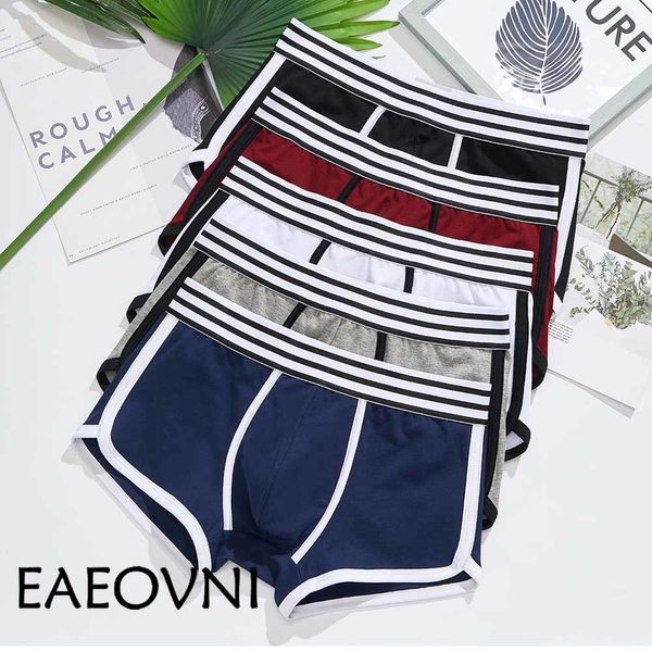 Underpants 4 peças de roupas íntimas masculinas CUECAS CUECAS BOXER SHORTS MENINOS RECULHOS DE AUTAÇÃO SEXY TOP BOLES