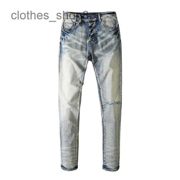 Designer Jeans Herren Jean Amirres Denim Mens Hosen von Blue Torn Men and Women High Street im Herbst Winter J2XM