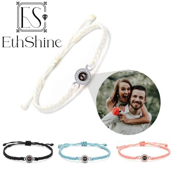 Ethhine novo pulseira de projeção de foto personalizada pulseiras fotográficas personalizadas para homens homens jóias personalizadas do dia das mães Presente