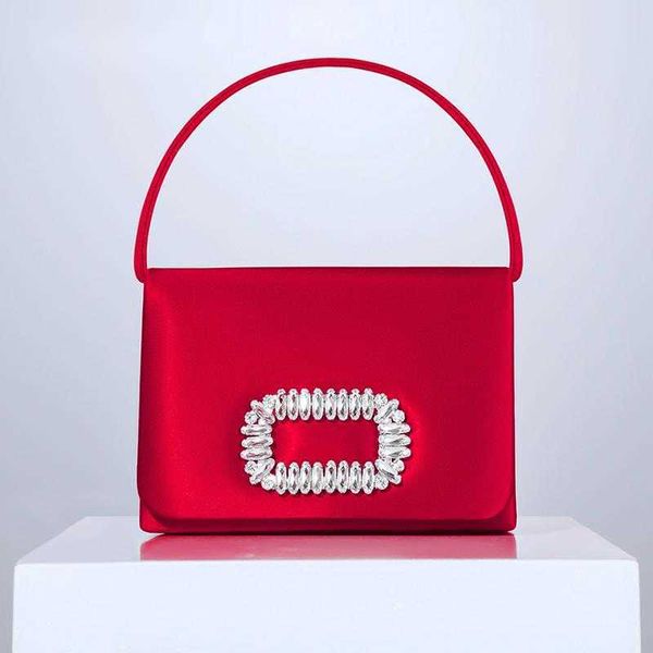 Borse a tracolla Donna Borse in raso di cristallo scintillante Designer Boutique di lusso Diamanti da sera neri Scatola Pochette Portamonete Festa di nozze Trendy 230426