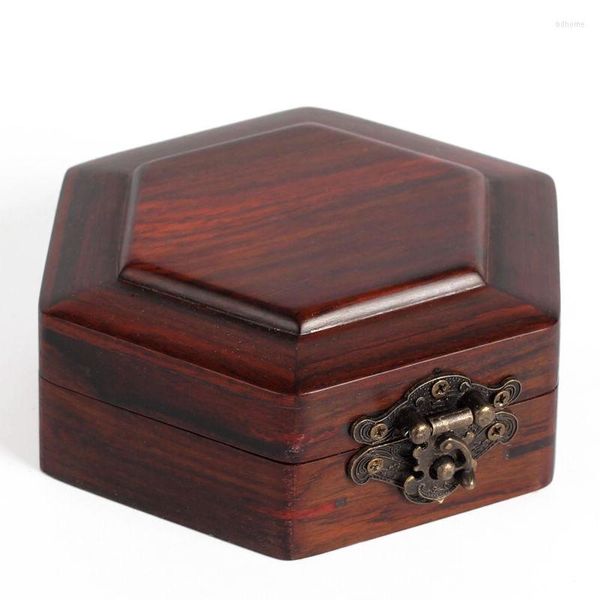Moldes de cozimento Caixa de jóias de pau -rosa vintage jade de madeira sólida armazenamento de carimbo de madeira de madeira