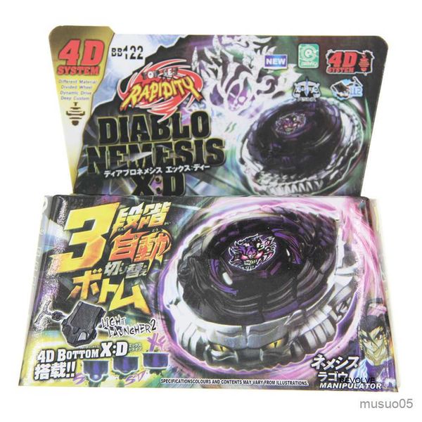 Beyblades Metal Toupie Burst Spinning Top Metal Masters Diabl BB -122 Fury - Conjunto de partidas com lançador