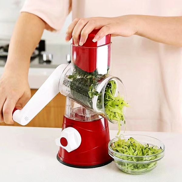 Herramientas de frutas y verduras Rebanadora de verduras para el hogar Accesorios de cocina manuales Rallador para cortador de verduras Redondo Chopper Mandolina Shredder Potato Gadget Tools 230511