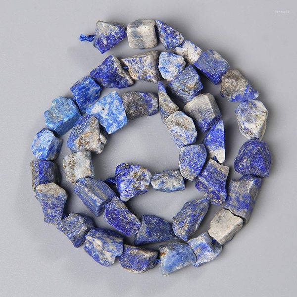 Perlen 7–11 mm blauer roher Lapislazuli-Edelstein, natürlicher Freeform-loser Mineralienstein für Schmuckherstellung, DIY-Armband, Ohrringe