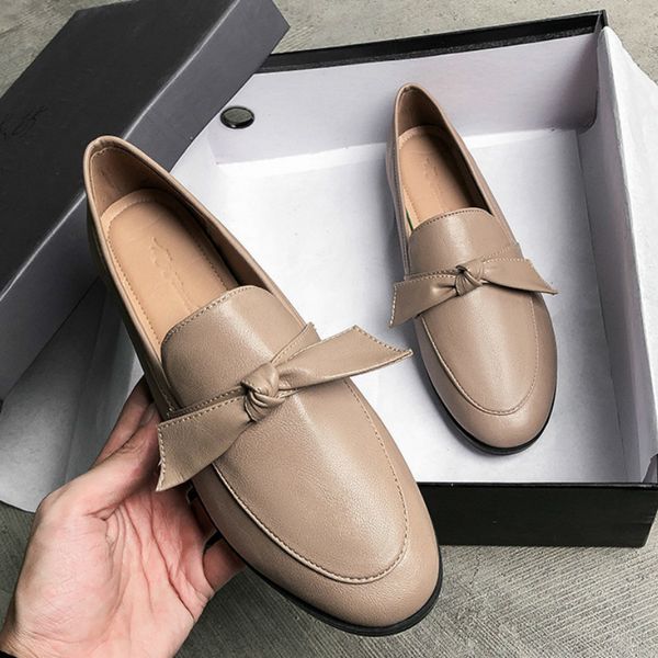 Отсуть обувь Spring Fashion Flat Shoes Женщины качественная кожаная скольжение PU на туфлях Loafer.