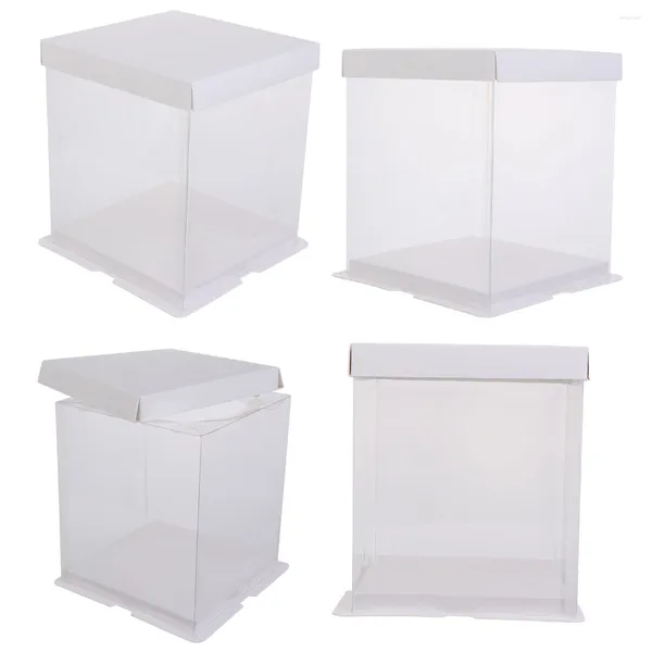 Caixas de bolo de embrulho de caixa de presente Cupcake Transparência transparenteContainer Inch Int