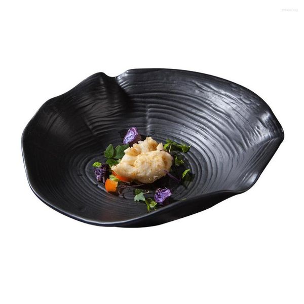 Тарелки 7/8 дюйма корейская керамическая посуда матовая черная неглубокая чаша салат с закусочной для ресторана с закусочной блюд