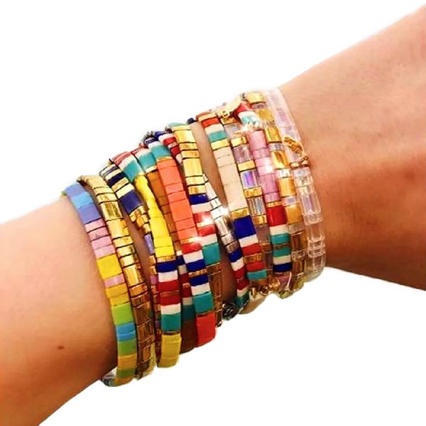 Go2boho Boho Miyuki Bracciale per donna Tila Beads Bracciali Ragazza Gioielli Pulseira Femme Gioielli Amicizia Regalo all'ingrosso