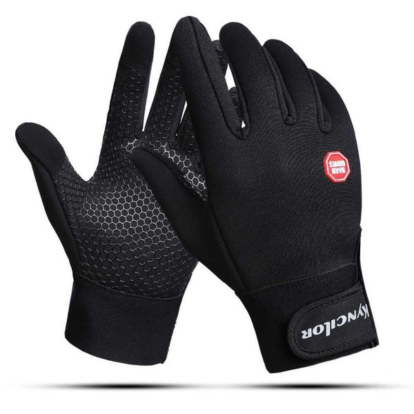 Fahrradhandschuhe Winter-Fahrradhandschuhe mit Handgelenkstütze Touchscreen-Fahrradhandschuhe Outdoor-Sport rutschfeste winddichte Fahrrad-Vollfingerhandschuhe P230511