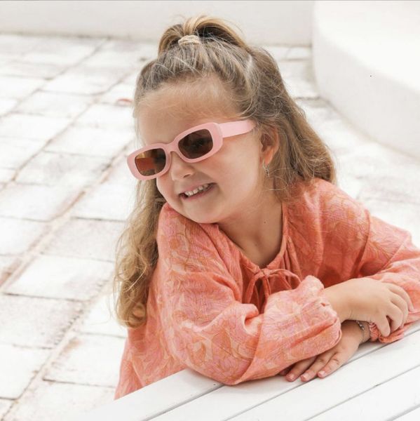 Sonnenbrille mit kleinem Rahmen, quadratische Sonnenbrille für Kinder, Luxus-Sonnenbrille für Mädchen und Jungen, Spiegelschirme für Kinder, Großhandel 230512
